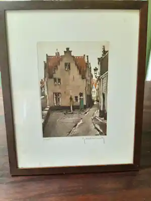 Roger Hebbelinck - Brugge : dtrrat met trapgevel huis en pomp kaufen? Bieten Sie von 20!