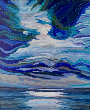 Ido Vunderink - Zeegezicht - Ondergaande Zon kopen? Bied vanaf 750!