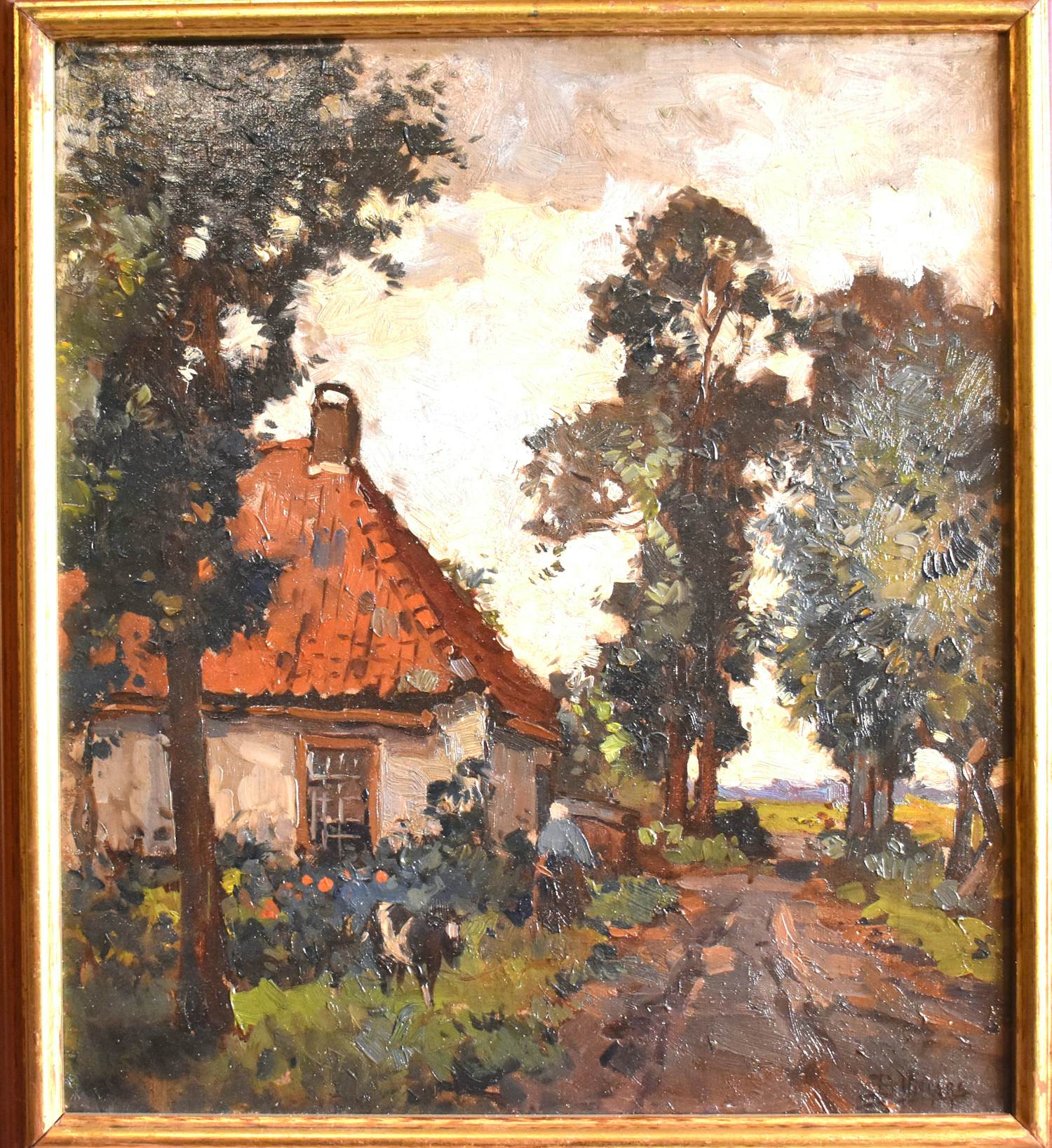 Ben Viegers - Boerin met een geit. verkocht voor € 650!