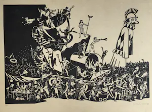 Gerd Arntz - Carnaval - Een verjongingsmolen - 1954/86 kopen? Bied vanaf 250!