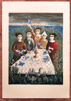 Yosl Bergner - The Butterfly Eaters verkocht voor € 150!