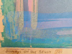 Ru van Rossem - Grote - 1957 -epreuve d'artiste- ets aquatint "donkey's on the beach" kopen? Bied vanaf 38!