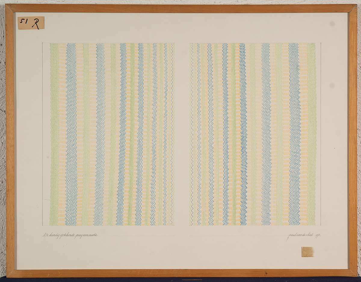 Paul van de Vliet - l/r handig getekende programmatie - Kleurpotlood op papier - 1973 kopen? Bied vanaf 15!