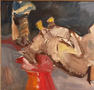 Marcus De Vestele - Das Opfer – Großes Ölgemälde auf Leinwand aus dem Jahr 1971 kopen? Bied vanaf 400!