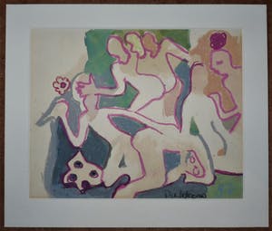 Ed Dukkers - Fantasievoorstelling met diverse figuren. kopen? Bied vanaf 95!