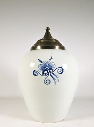 Royal Goedewaagen - Aardewerk, Tabakspot met koperen deksel kopen? Bied vanaf 1!