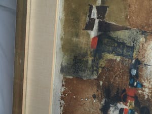 Niet of onleesbaar gesigneerd - Ingelijste litho , Abstract - gesigneerd - 83 x 63 cm kopen? Bied vanaf 10!