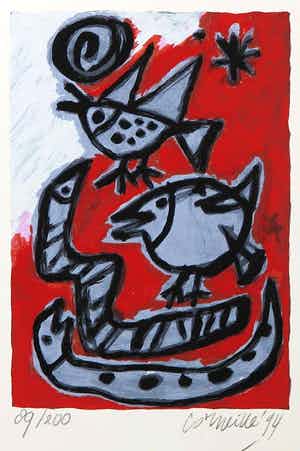 Corneille - Zeefdruk, Zonder titel verkocht voor € 100!