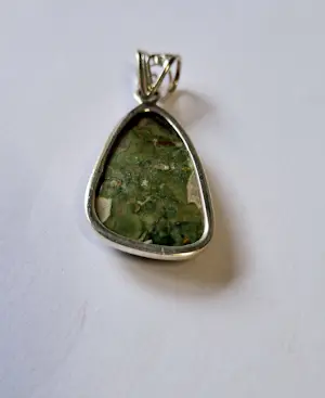 Nieuw Zilveren Hanger met Rhyoliet oftewel regenwoud jaspi kopen? Bied vanaf 30!