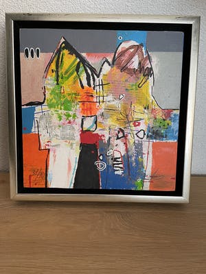 Kantcho Kanev - Zeefdruk en collage op papier (op paneel), Zonder titel kopen? Bied vanaf 75!