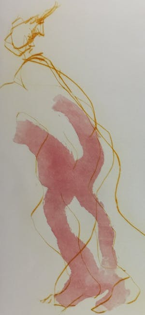 Ger Lataster - Kleurenets - 'Twee figuren' - 1988 (Oplage slechts 20 stuks!) kopen? Bied vanaf 149!