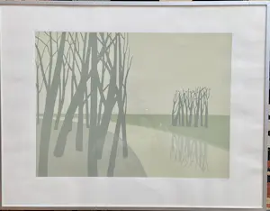 Doris Groeneveld - Landschap met bomen, hand gesigneerd, ingelijst kopen? Bied vanaf 50!