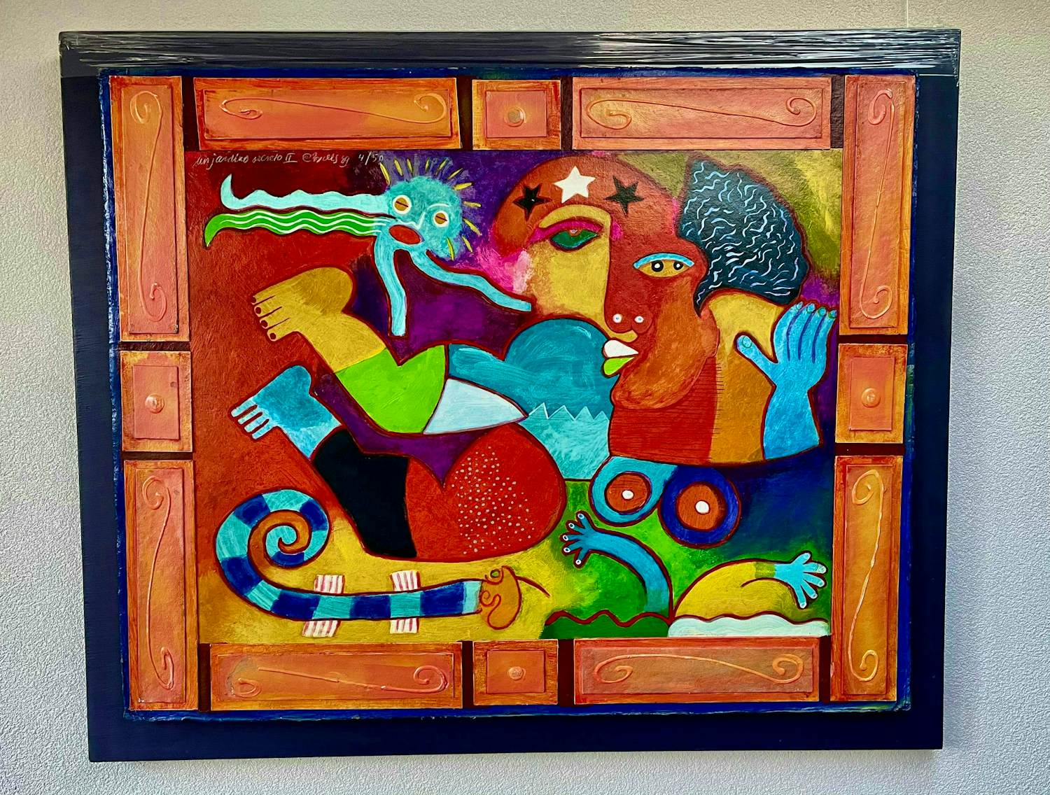 Clemens Briels - Handbewerkte zeefdruk Nr. 4 - Un jardiro secreto - op paneel kopen? Bied vanaf 375!