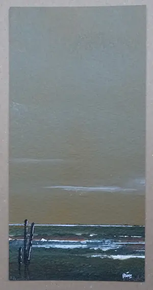 Franklin Meijer - Waddenzee - 3 x kavel acryl studies kopen? Bied vanaf 20!