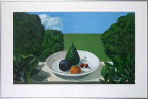 Hendrik Jan Visser - Bord met fruit in landschap kopen? Bied vanaf 45!