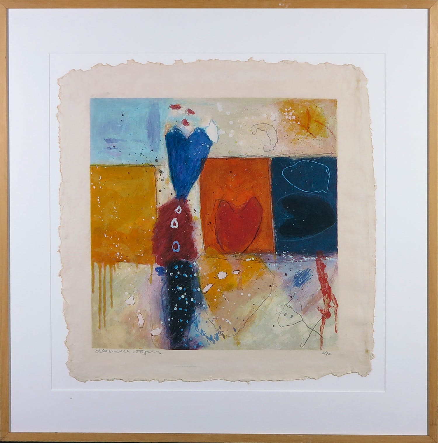 Alexander Vogels - Zeefdruk, Zonder titel - Ingelijst kopen? Bied vanaf 1!