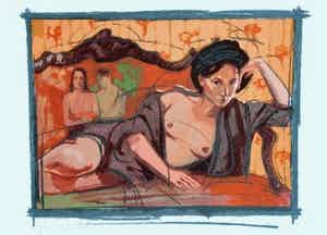 Nico Vrielink - Kleurenzeefdruk CONFRONTATIE met GAUGUIN II verkocht voor € 110!