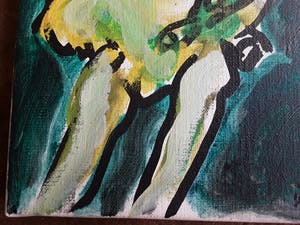 Jan Sierhuis - Landschap met 2 figuren acryl paint kopen? Bied vanaf 195!