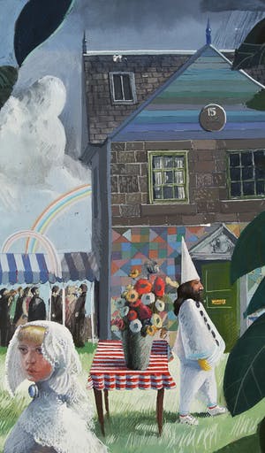 James McNaught - Tuinfeest, gouache kopen? Bied vanaf 295!