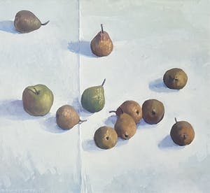 Siene de Vries - Olieverf, Stilleven met appels kopen? Bied vanaf 500!