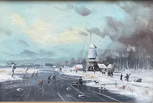 Henk Poeder - Winterlandschap kopen? Bied vanaf 99!