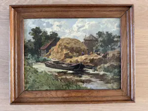 Johannes Christoffel van Reekum - Olieverf - landschap - gesigneerd - ingelijst kaufen? Bieten Sie von 80!