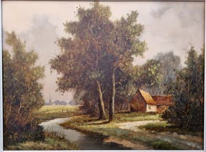 B.H.C. Mulder - Hollands landschap kopen? Bied vanaf 25!