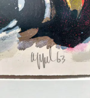 Karel Appel - Ivresse, liho (mooi ingelijst, groot!) kopen? Bied vanaf 1450!