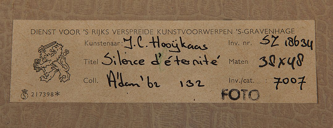 Koos Hooykaas - Le Silence de l'éternité - Lithografie op papier - BKR Amsterdam kopen? Bied vanaf 10!