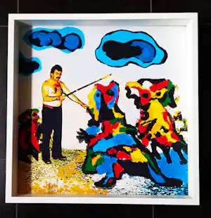 Karel Appel - De Tovenaar (prachtig gelijst) vendu pour 299€ !