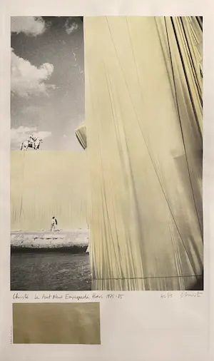 Christo - Le Pont Neuf Empaquete, PARIS, 1991 (Schellmann, 159) signed + textile kopen? Bied vanaf 300!