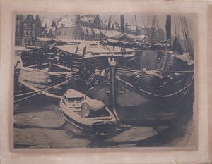 Willem Witsen - Turfschepen in de Oude Schans kopen? Bied vanaf 350!