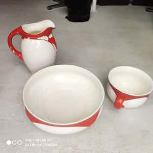 Firma Regout & Co - Lampetstel van Société Céramique verkocht voor € 1!