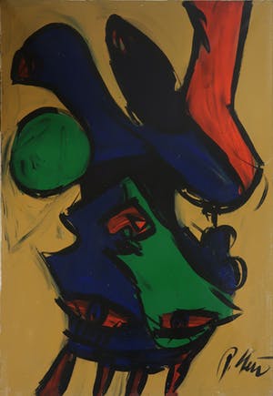 Niet of onleesbaar gesigneerd - Acryl op doek, Zonder titel (Groot) kopen? Bied vanaf 10!