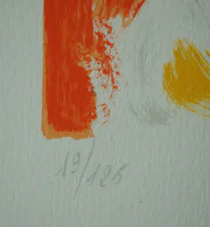 Virgilio Guidi - Volto Rosso - 1982 - Originele lithografie gesigneerd en genummerd kopen? Bied vanaf 120!