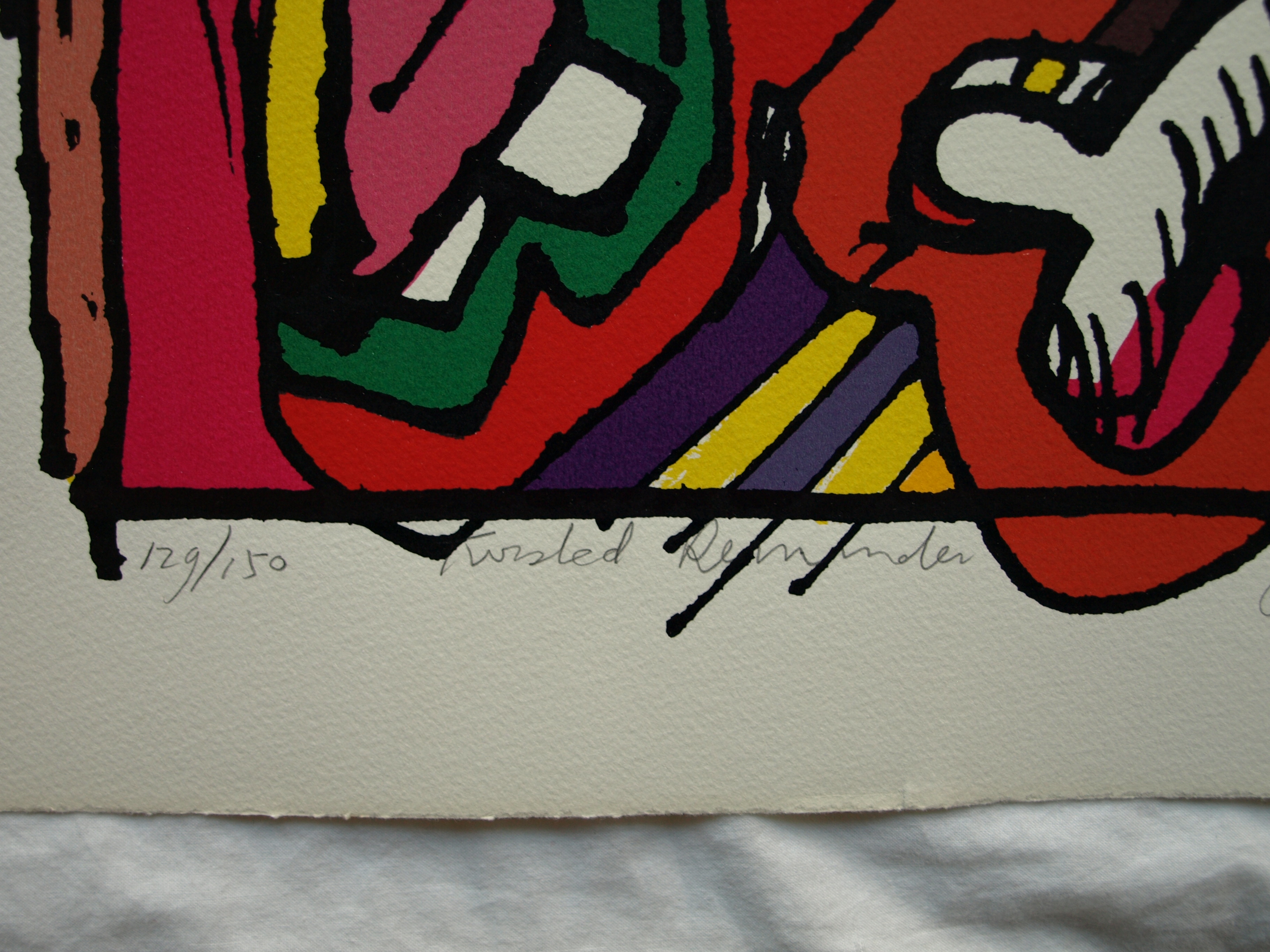 George Heidweiller - Zeefdruk op geschept papier , Twisted Reminder – gesigneerd – 1997 kopen? Bied vanaf 1!