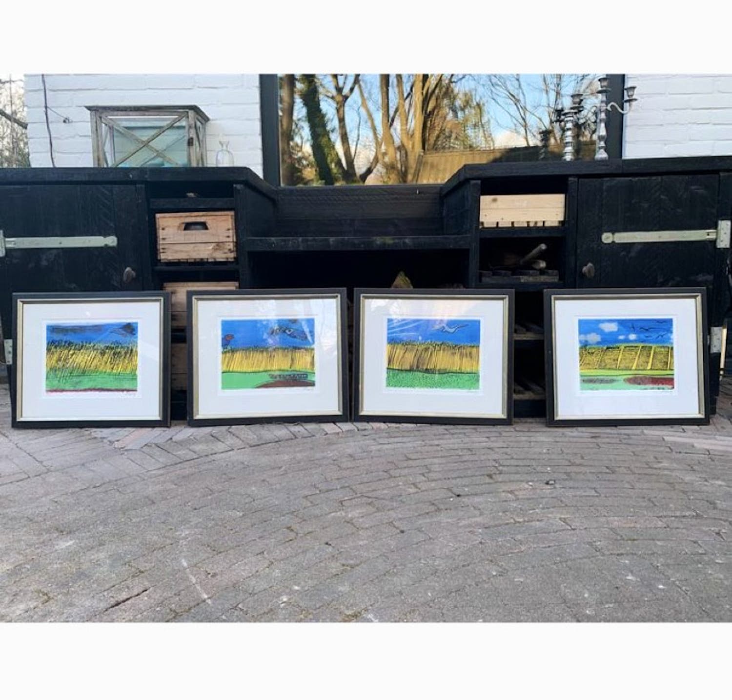 Corneille - 4 luik vogels boven korenvelden kopen? Bied vanaf 399!