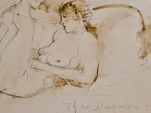 Theo Daamen - Bijzonder (want vooral graficus) erotische Aquarel - 1978 - potloodgesigneerd kopen? Bied vanaf 63!