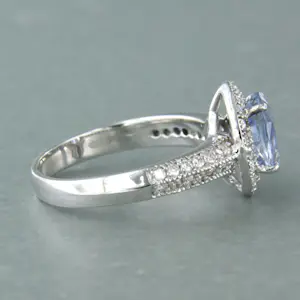 14k wit gouden ring met een kwarts en briljant geslepen diamant tot. 0.42ct kopen? Bied vanaf 650!