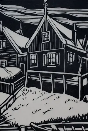 AcheterAndre van der Vossen - Houtsnede: Marken in de sneeuw - 1928? Enchérissez de 45!