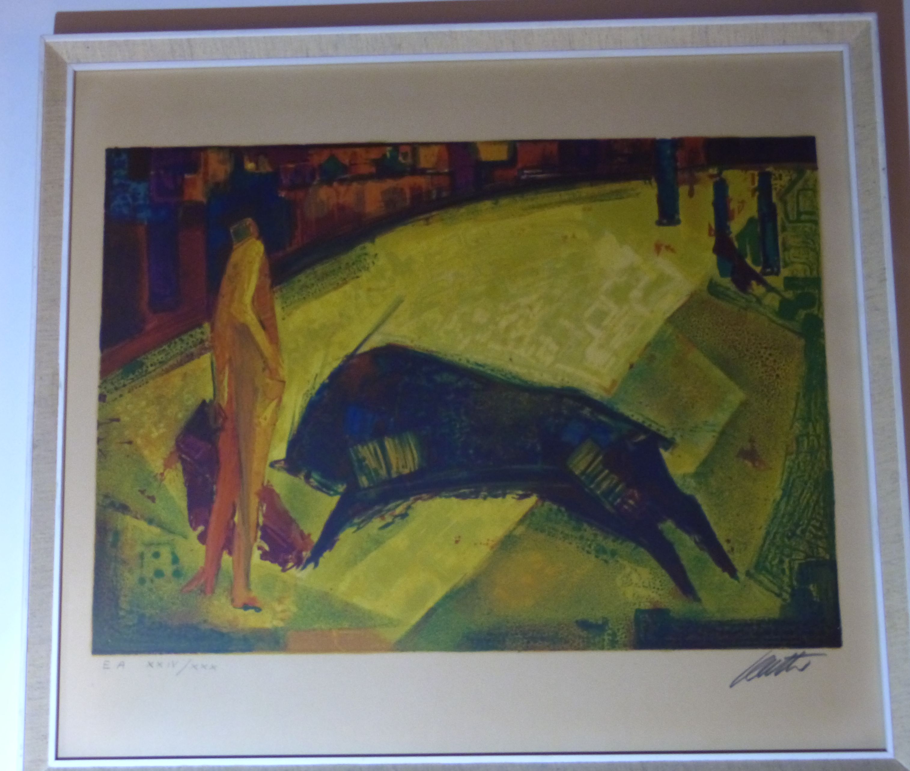 Wolf Reuther - Stierkampf Litho auf Bütten kaufen? Bieten Sie von 100!