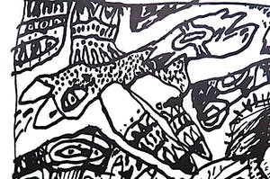 Rik van Iersel - Abstracte zwartwit Zeefdruk - in nieuwstaat - Zeldzaam - Kleine oplage kopen? Bied vanaf 1!