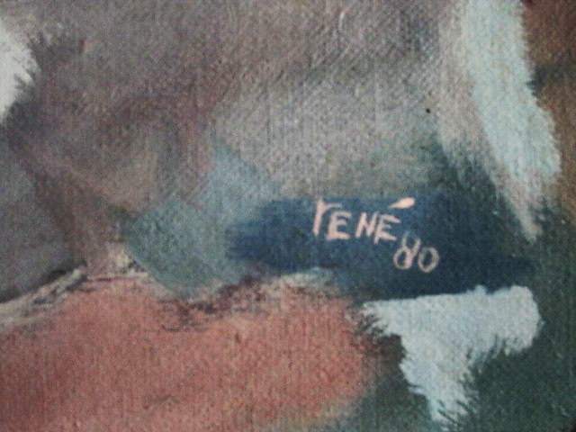 Niet of onleesbaar gesigneerd - Mooi expressionistisch olieverf "stilleven met makreel" gesigneerd kopen? Bied vanaf 1!