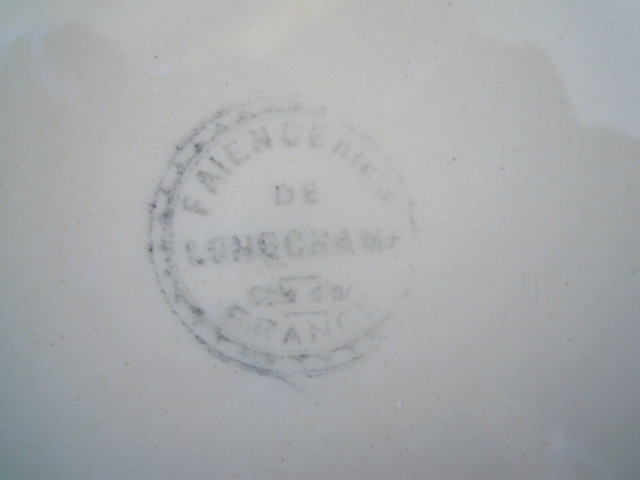 Niet of onleesbaar gesigneerd - Oude schaal FAIENCERIE DE LONGCHAMP -handgeschilderd kopen? Bied vanaf 1!