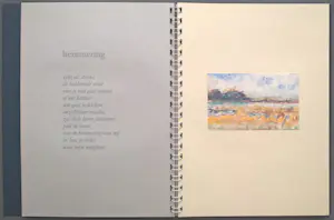 Harry van Kuyk - HORIZONtaal – ringmap met ingelijste pasteltekening kopen? Bied vanaf 199!