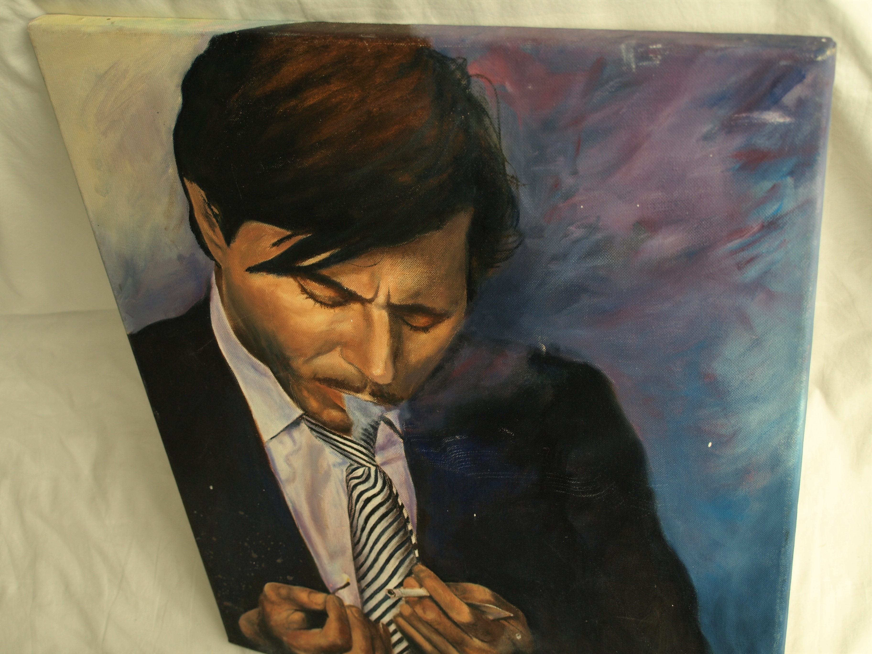 Niet of onleesbaar gesigneerd - Acrylverf op doek , Bryan Ferry ? – 60 x 50 cm - 2005 kopen? Bied vanaf 1!