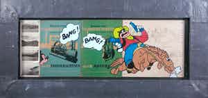 Jan Bollaert - Gemengde techniek op papier, Calorische Bang - Ingelijst (Groot) verkocht voor € 50!