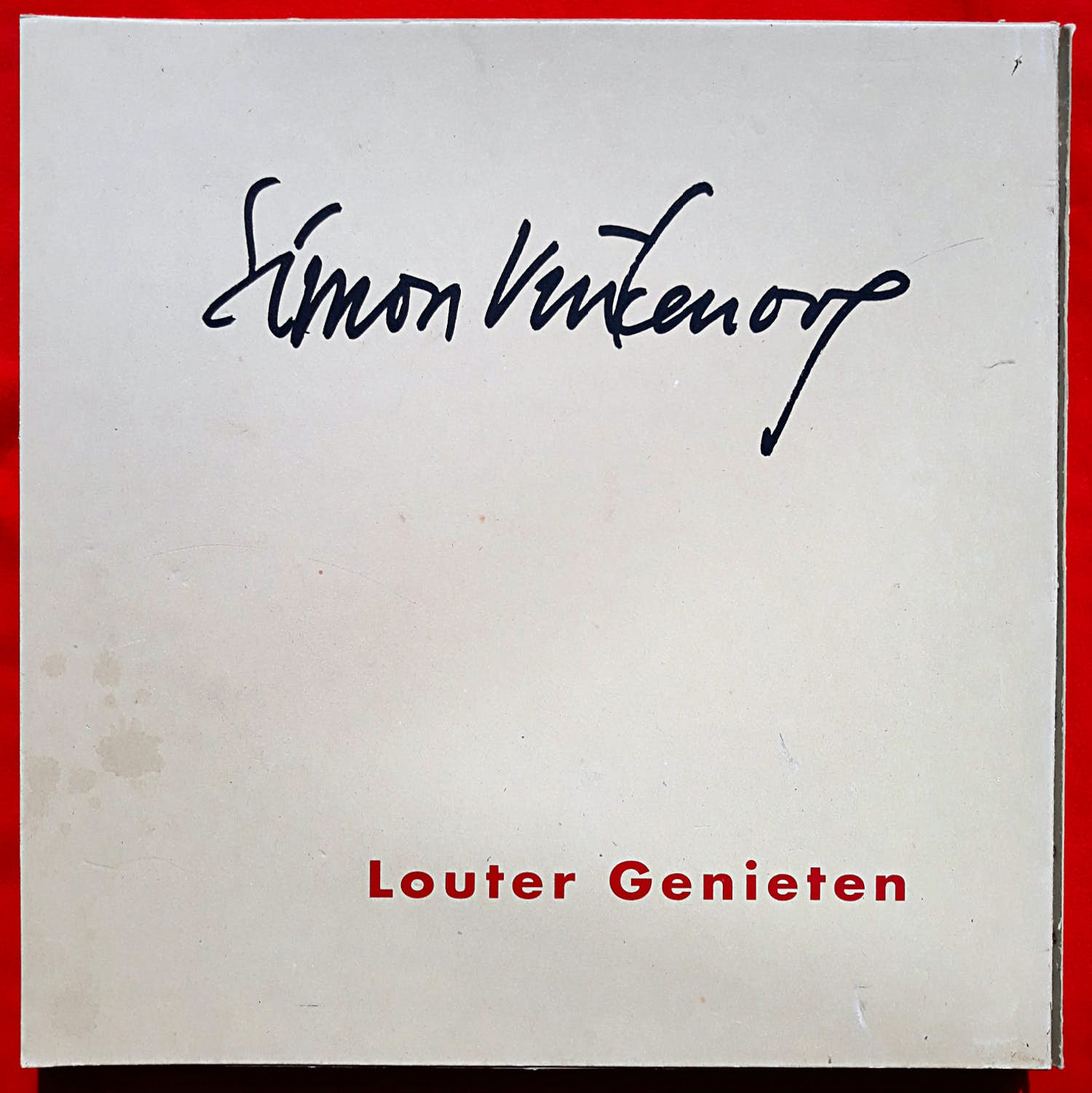 Buy Simon Vinkenoog - Louter genieten, gesigneerde uitgave met teksten en reproducties? Bid from 75!