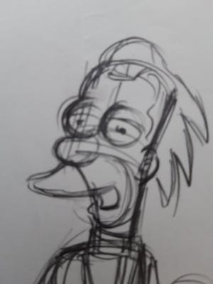 Matt Groening - originele productie tekening, The Simpsons, Lenny kopen? Bied vanaf 1!