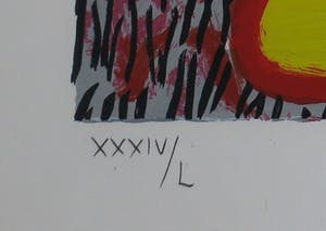 Corneille - Zeefdruk, Jardin des délices - Ingelijst (Zeer groot!) kopen? Bied vanaf 1000!